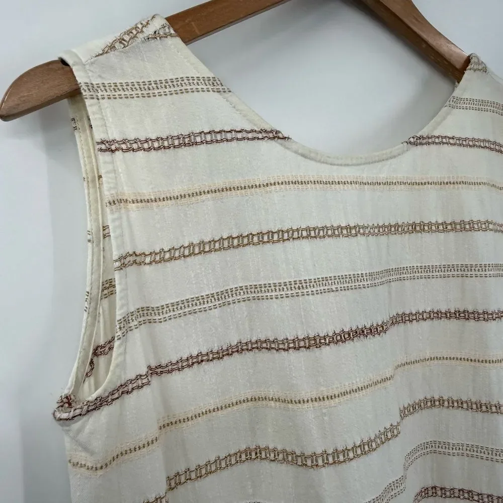 Ace & Jig Daisy 100% Sleeveless Drop Waist Stripe Mini Dress in Ambrosia | XS - Picture 8 of 8